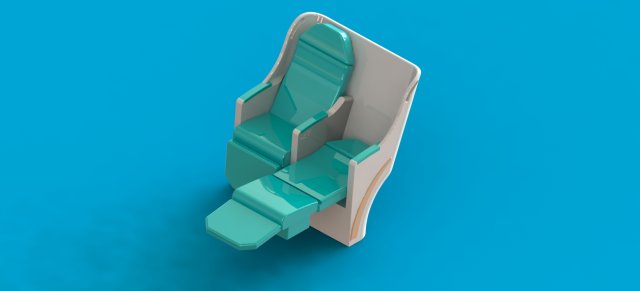 business class airplaneseat Modelo 3D .c4d .max .obj .3ds .fbx .stl .blend 