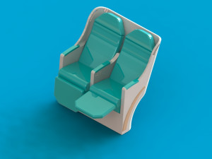 business class airplaneseat Modelo 3D