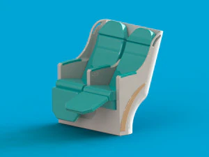 business class airplaneseat 3D Model