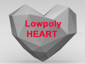 laag poly hart 3D Model