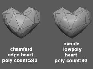 low poly heart Modelo 3D
