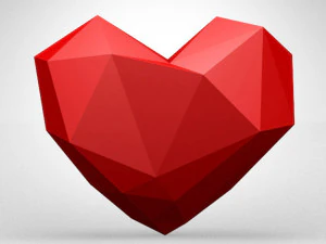 hati poli rendah Model 3D