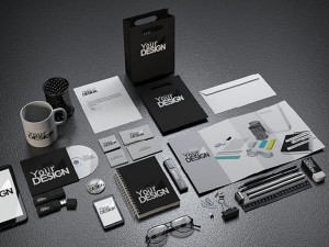 Stationery mock-up kit Modèle 3D
