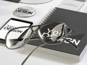 Stationery mock-up kit 3D Model