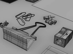 Stationery mock-up kit 3D Model