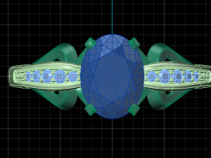 ring oval 8x6 3D Model