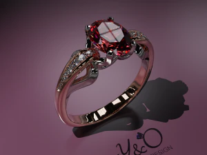 anello ovale 8x6 Modello 3D