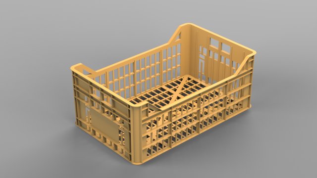 plastic crate 3D Модель .c4d .max .obj .3ds .fbx .stl .blend 
