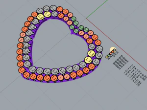 heart pendant with pave 3D Print Model