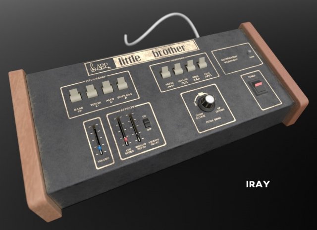 arp little brother vintage synthesizer 3D मॉडल .c4d .max .obj .3ds .fbx .stl .blend 