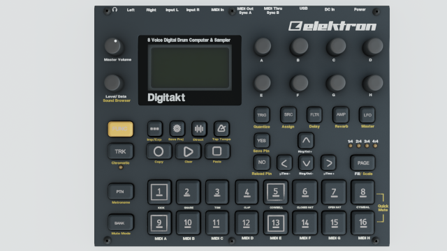 elektron digitakt Modelo 3D .c4d .max .obj .3ds .fbx .stl .blend 