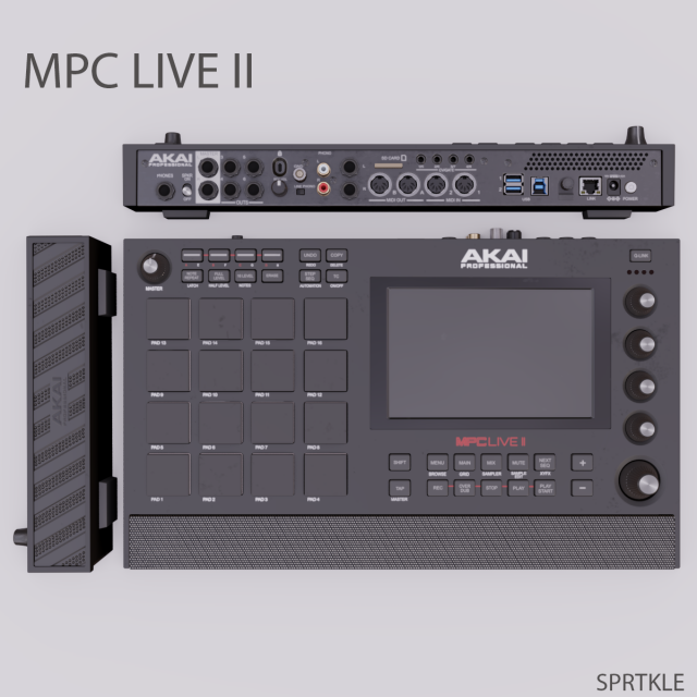 akai mpc live ii Model 3D .c4d .max .obj .3ds .fbx .stl .blend 