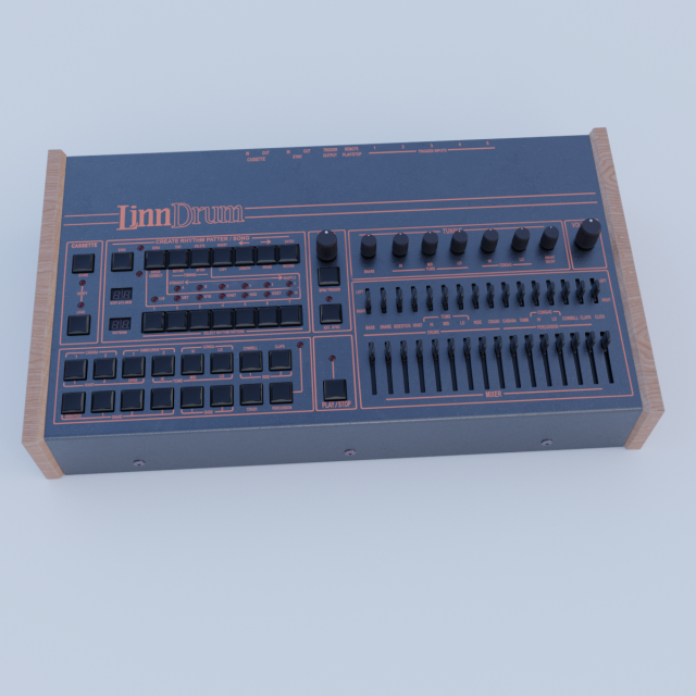 linndrum Modèle 3D .c4d .max .obj .3ds .fbx .stl .blend 