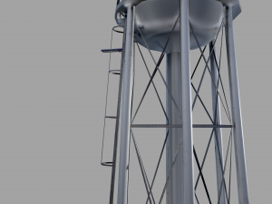 water tower low poly 3D Model