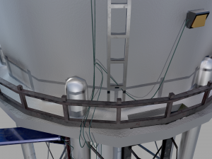water tower low poly 3D Model