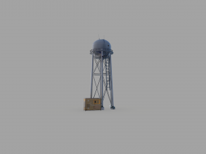 water tower low poly 3D Model