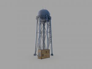 water tower low poly 3D Model