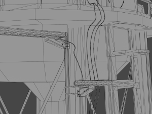 water tower low poly 3D Model