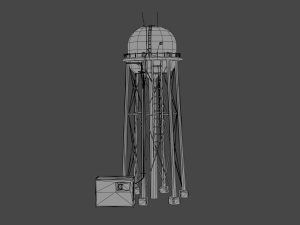 water tower low poly 3D Model