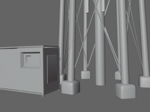 water tower low poly 3D Model