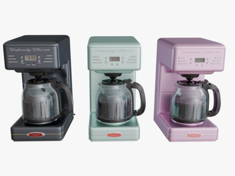 Retro Coffee Makers 3D 모델