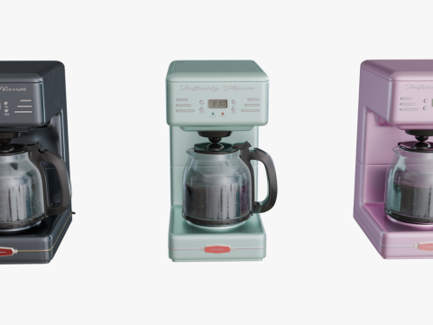 Retro Coffee Makers 3D Model