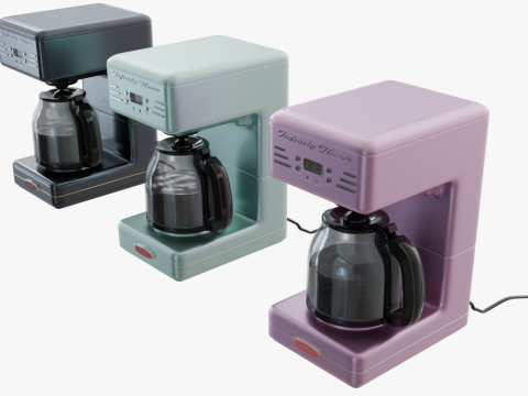 Retro Coffee Makers 3D Model