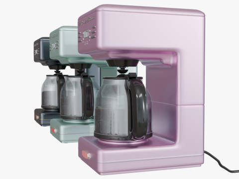 Retro Coffee Makers 3D Model
