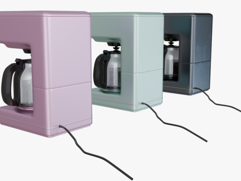 Retro Coffee Makers 3D Model