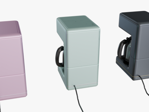 Retro Coffee Makers 3D Model