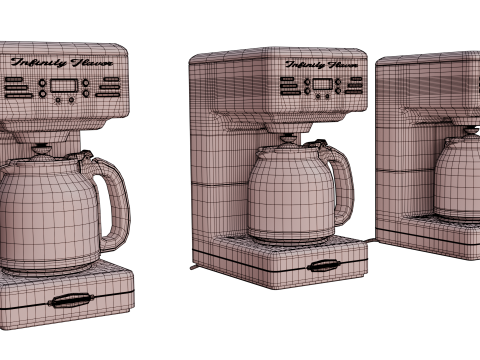 Retro Coffee Makers 3D Model
