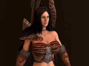 archer girl low-poly 3D Модель