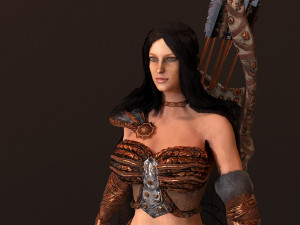 archer girl low-poly 3D Модель