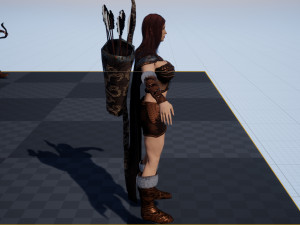 archer girl low-poly 3D Модель