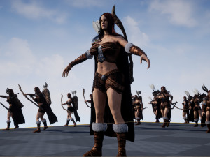 archer girl low-poly 3D Модель