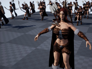 archer girl low-poly 3D Модель