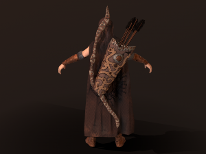 archer girl low-poly 3D Модель