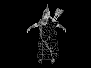 archer girl low-poly 3D Модель