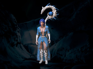 wizard girl 3D Model