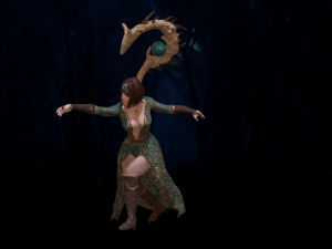 wizard girl 3D Model