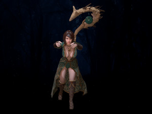 wizard girl 3D Model