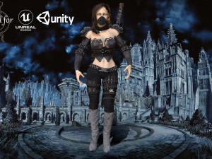 assasin girl 3D Model