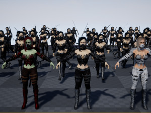 assasin girl 3D Modell