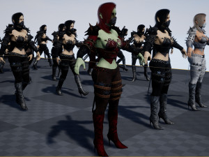 assasin girl 3D Modell