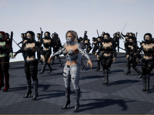assasin girl 3D Modell