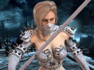 assasin girl 3D Modell