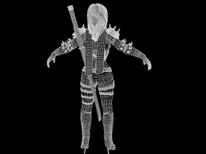 assasin girl 3D Modell