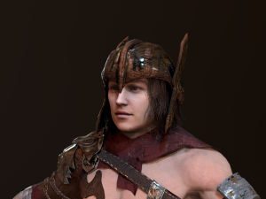 warrior men low-poly 3D 모델