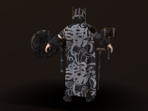 warrior men low-poly 3D 모델