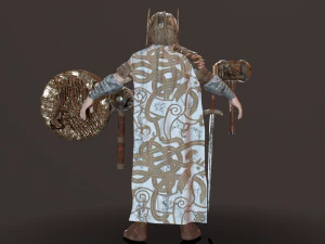 hombres guerreros de baja poli Modelo 3D